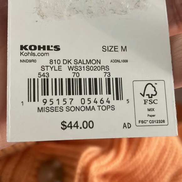 NWT Sonoma Goods for Life Button-Front Cardigan, Medium - Picture 7 of 7